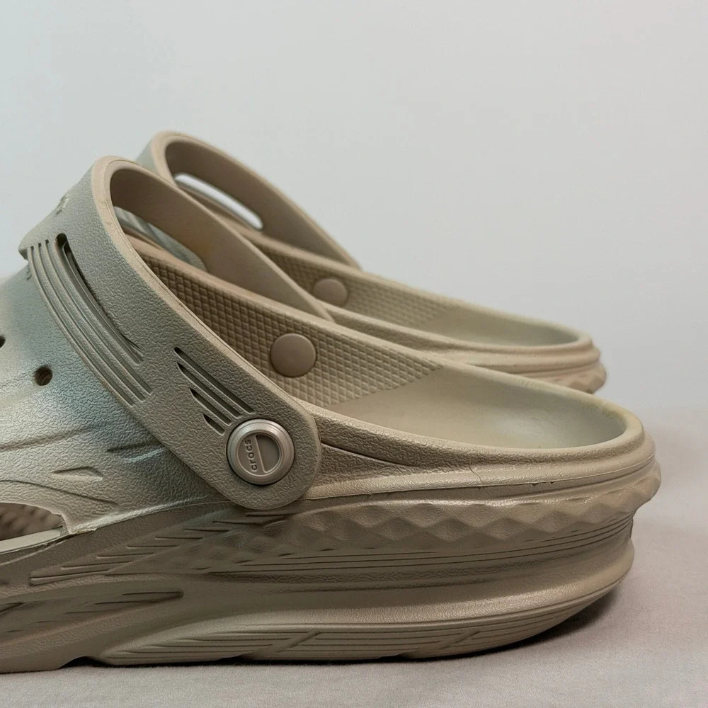 NEW Crocs Off Grid Clog Mens 7 Womens 9 Slip On Sandal 209501-2V3 Tan